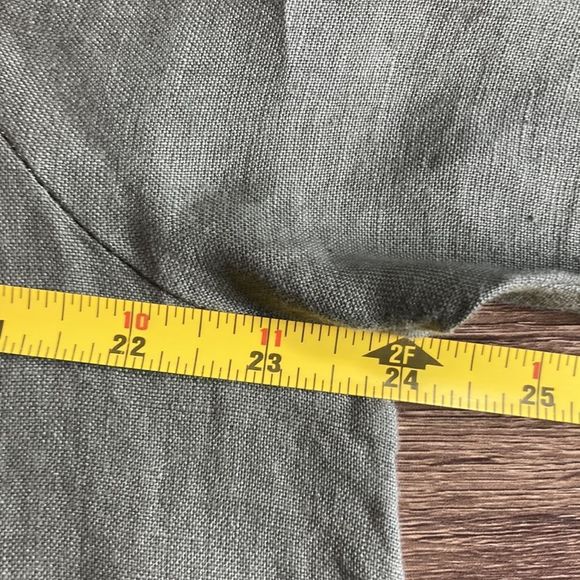 Womens One Size Fits All Olive Italian Linen Tulip Dress - Picture 4 of 9